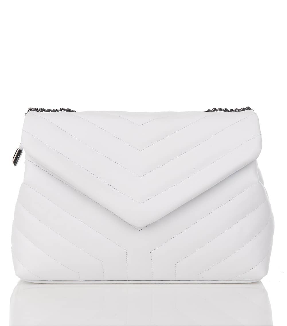 fleece trim quilted city bag